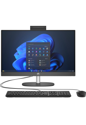 HP Комп'ютер персональний моноблок 240-G10 23.8" FHD IPS AG, Intel i3-N300, 16GB, F512GB, UMA, WiFi, кл+м, 3р, Win11P, чорний