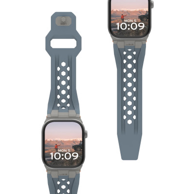 UAG Ремінець для Apple Watch Ultra 2/Ultra-49-45-44-42mm, Monarch, Cloud Blue/Titanium