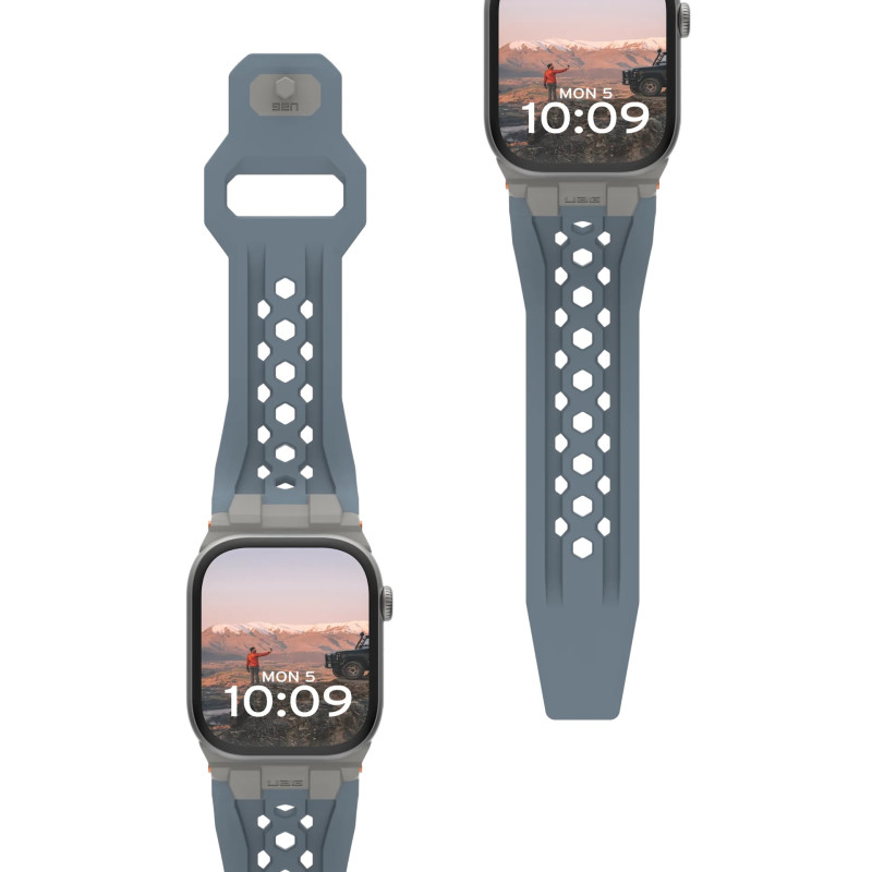 UAG Ремінець для Apple Watch Ultra 2/Ultra-49-45-44-42mm, Monarch, Cloud Blue/Titanium
