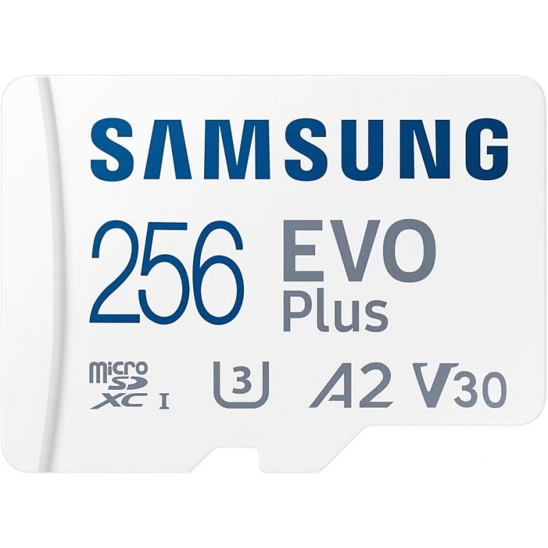 Samsung Карта пам'яті microSDHC 256GB C10 UHS-I R100MB/s Evo Plus + SD