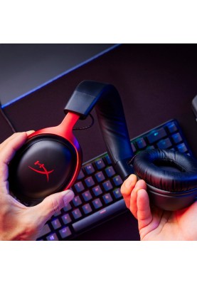 HyperX Гарнiтура Cloud III 3.5mm/USB-A/USB-C Black/Red