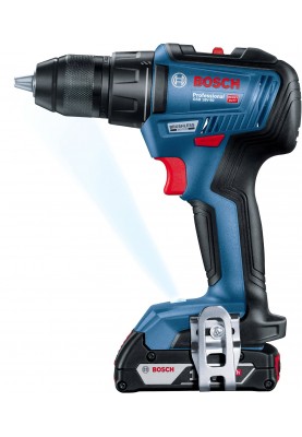 Bosch Шурупокрут-дриль акумуляторний GSR 18 V-50, 18В 2*2Аг, 28/50/50 Нм, 20+1, 460/1800об/хв, ЗП, кейс, аксесуари, 1кг