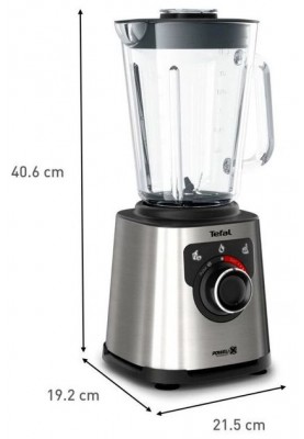 Tefal Блендер стаціонарний Perfect mix+, 1200Вт, чаша-1750мл, скло, сталь-чорний