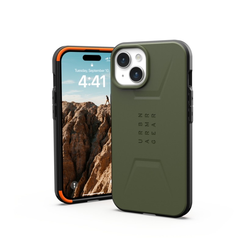 UAG Чохол для Apple iPhone 15 Civilian Magsafe, Olive Drab