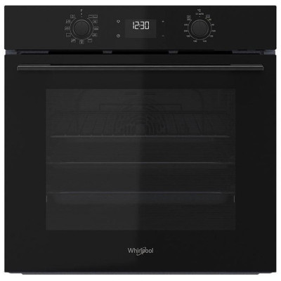 Whirlpool Духовий шафа електричний, 71л, A+, дисплей, конвекція, телескопічні напрямні, чорний