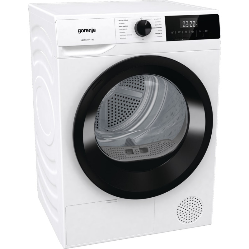 Gorenje Сушильна машина DHNE82/P конденсаційна, 8кг, А++, 60см, дисплей, білий