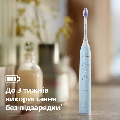 Philips Щітка зубна електр., Sonicare 6100 Series, 62т. колів/хв, насадок-1, блакитний
