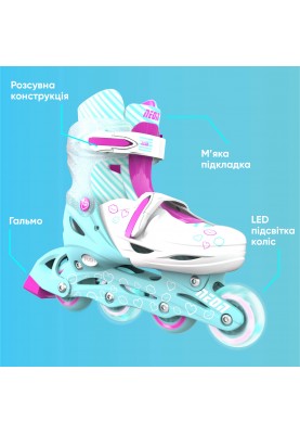 NEON Ролики Inline Skates Бірюзовий (Розмір 30-33)