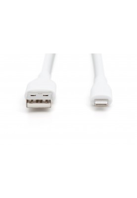 Digitus USB-A > Lightning заряджання/синхронізації, 2м, USB 2.0, 12W, силіконовий, білий