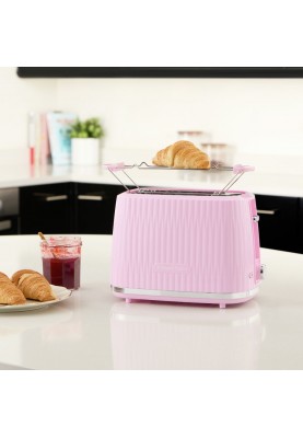 Russell Hobbs Тостер Eden 800Вт, пластик, підігрів, розморожування, малиновий