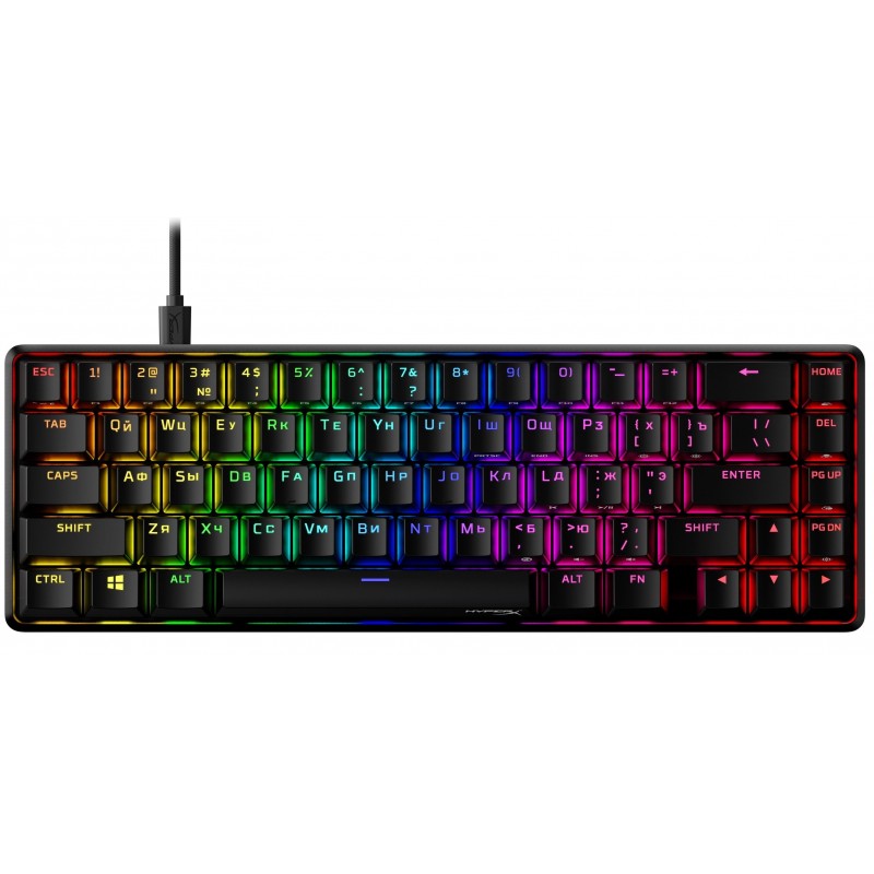 HyperX Клавіатура  Alloy Origins 65 Red USB RGB ENG/RU, Black