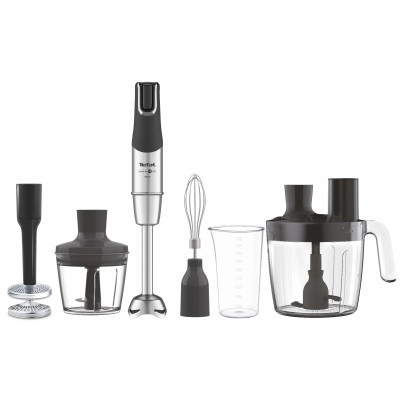 Tefal Блендер заглибний Infiny Force Pro, 1200Вт, 9в1, чаша-800мл, чопер-500мл, спіралайзер, турборежим, чорний