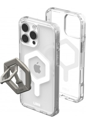 UAG Чохол+магнітне кільце-тримач для Apple iPhone 16 Pro Max, Plyo MagSafe, Ice White/Titanium Stand