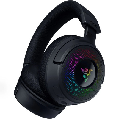 Razer Гарнітура ігрова Kraken V4, USB-A/WL/BT, RGB, чорний Razer Гарнітура ігрова Kraken V4, USB-A/WL/BT, RGB, чорний