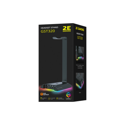 2E Gaming Підставка 3в1 для гарнітури GST320 RGB 7.1 USB Black