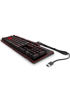 HP Клавіатура механічна OMEN Encoder, 104key, Cherry MX Brown, USB-A, EN/RU, LED, чорний