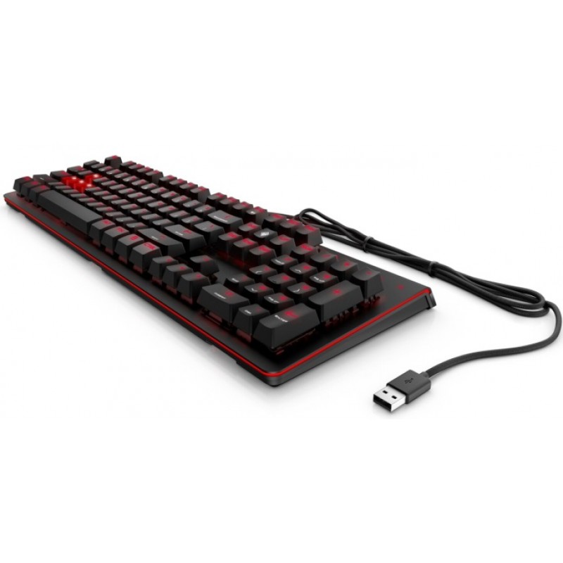 HP Клавіатура механічна OMEN Encoder, 104key, Cherry MX Brown, USB-A, EN/RU, LED, чорний