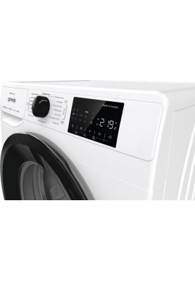 Gorenje Пральна машина фронтальна, 8кг, 1200, A+++, 55см, дисплей, інвертор, пара, Wi-Fi, білий