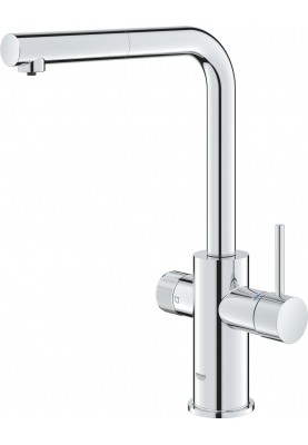 Grohe Комплект змішувача для кухні з висувним виливом Blue Pure Minta з фільтром зворотного осмосу Ecosoft Standard (MO55030601)