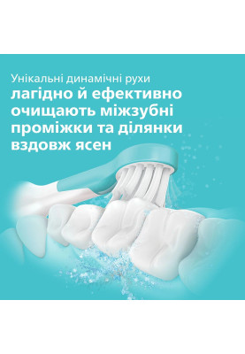 Philips Щітка зубна електр., Sonicare For Kids, для дітей, 62т. колив/хв, насадок-2, Bluetooth, рожевий