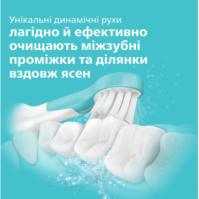 Philips Щітка зубна електр., Sonicare For Kids, для дітей, 62т. колів/хв, насадок-2, Bluetooth, розовий