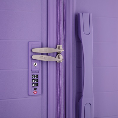 2E Валіза, Aero, поліпропілен, велика, 99/119 л, TSA, 4 колеса, EXP, лавандовий