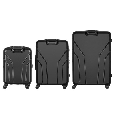 Wenger Набір валіз Wenger Amplix Hardside, полікарбонат, (S+M+L), TSA, 4 колеса, EXP, чорний