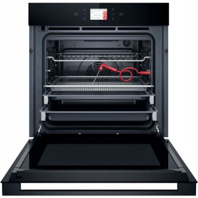 Whirlpool Духова шафа електрична, 73л, A+, дисплей, конвекція, піроліз, телескопічні напрямні, чорний
