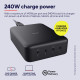 Trust Зарядне пристрій мережевий Maxo 240Вт, GaN, 4xUSB-C, PD, чорний
