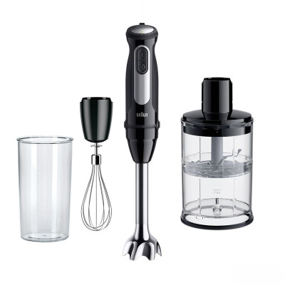 Braun Блендер заглибний MultiQuick 5 Pro, 1000Вт, чаша-600мл, винчик, міні-подріб., чорний