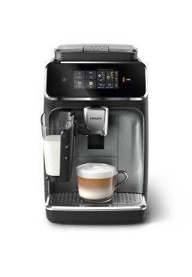 Philips Кавомашина Series 2300 LatteGo, 1.8л, зерно+мелена, автомат.капуч, дисплей, авторецептів -4, чорний