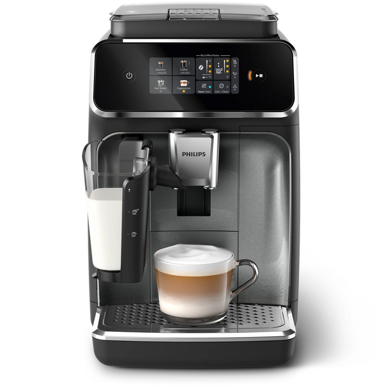 Philips Кавомашина Series 2300 LatteGo, 1.8л, зерно+мелена, автомат.капуч, дисплей, авторецептів -4, чорний