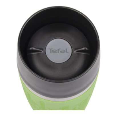 Tefal Термочашка Travel Mug, 360мл, діам60, t хол. 8г, гар.4г, нерж.сталь+пластик, лайм