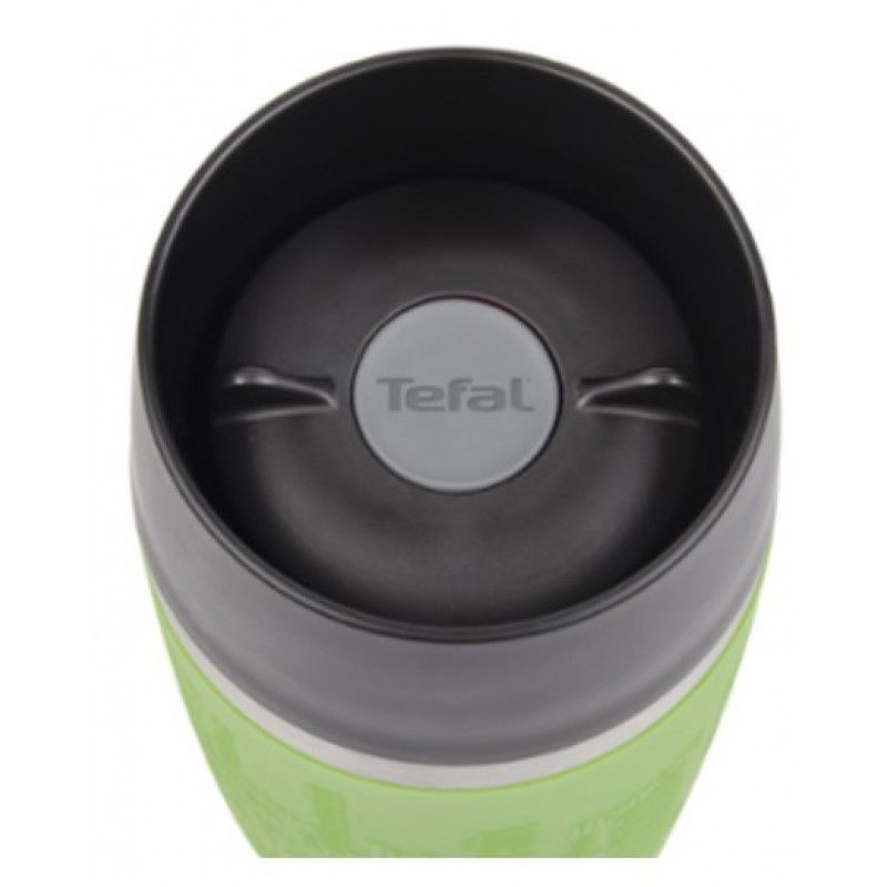 Tefal Термочашка Travel Mug, 360мл, діам60, t хол. 8г, гар.4г, нерж.сталь+пластик, лайм