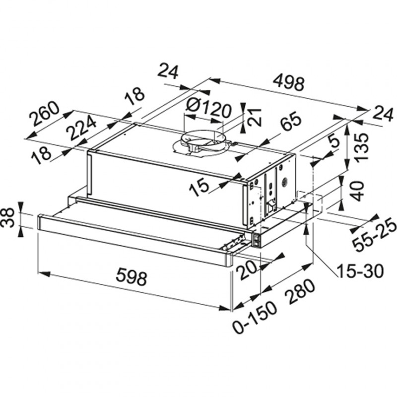 Franke Smart Telescopic FSM 601[BK/GL]