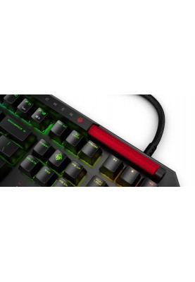 HP Клавіатура механічна OMEN Gaming Sequencer, 115key, LK Optical Blue, USB-A, EN/RU, RGB, чорний