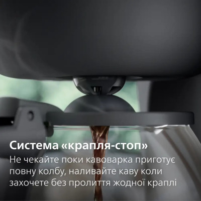 Philips Кофеварка крапельна Essentials Collection, 1.38л, мелена, підтримка температури, темно-сірий
