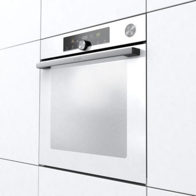 Gorenje Духова шафа електрична, 77л, A+, пара, дисплей, готування на різних рівнях, піроліз, білий