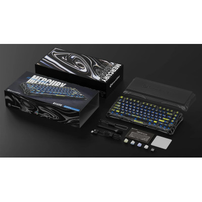GravaStar Клавіатура механічна Mercury K1 Lite 80keys, GravaStar x BSUN Grey, BT/WL/USB, чорний