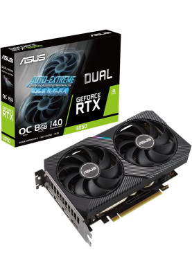 ASUS Відеокарта GeForce RTX 3050 8GB GDDR6 DUAL OC DUAL-RTX3050-O8G