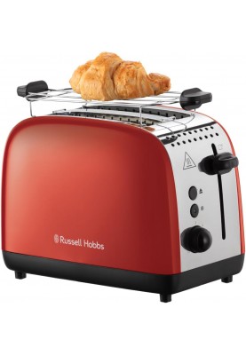 Russell Hobbs Тостер Colours Plus, 1600Вт, нержав., підігрів,разморозка, червоний