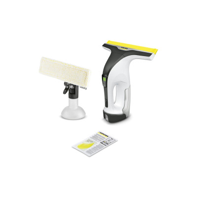 Karcher Пилосос віконний WV 4-4 Plus, вода -0.15л, автон. робота до 40хв, вага-0.76кг, дісплей, вібропад, білий
