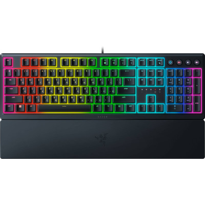 Razer Клавіатура механічна Ornata V3 104key, Mecha-Membrane Switch, USB-A, EN/UK, RGB, чорний