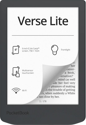 PocketBook Електронна книга 619 Verse Lite, Midnight Grey
