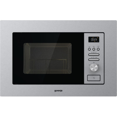 Gorenje Піч мікрохвильова, вбудовувана, 20л, 800Вт, гриль, дисплей, нерж