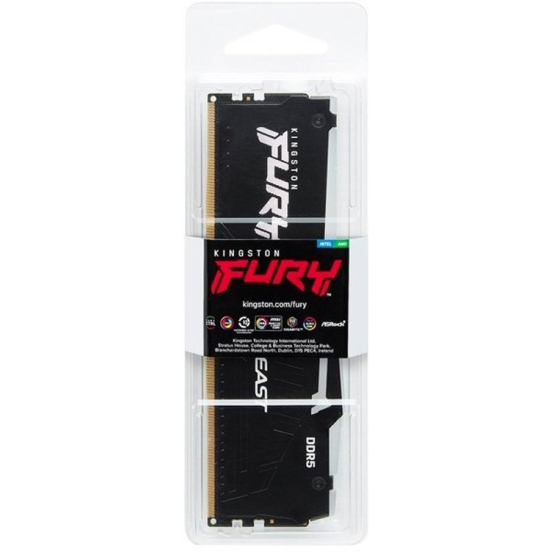 Kingston Пам'ять ПК Kingston DDR5 16GB 5200 Beast Black RGB KF552C40BBA-16