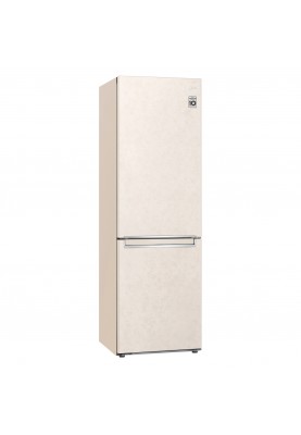 LG Холодильник з нижн. мороз., 186x60х68, холод.відд.-234л, мороз.відд.-107л, 2дв., А+, NF, інв., диспл внутр., зона св-ті, бежевий