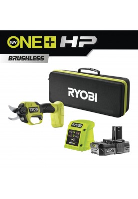 Ryobi Секатор акумуляторний ONE+ HP RY18SCXA-120T 18В акб 1х2А·рік ЗП d різа 28мм 0.83кг кейс