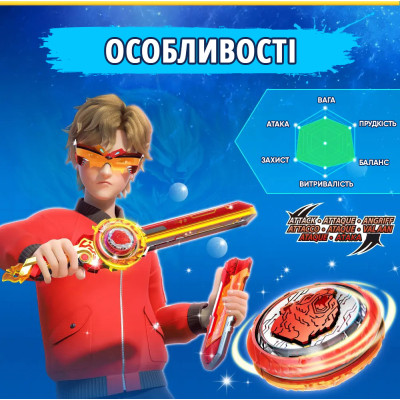 Infinity Nado Дзиґа VI Flaming Pack Палаючий Бойовий Ведмідь (Blazing War Bear)