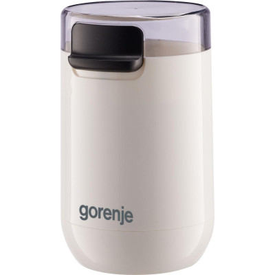 Gorenje Кофемолка роторна 150Вт, об'єм зерен-45г, 3 ступені помелу, пластик/метал, білий